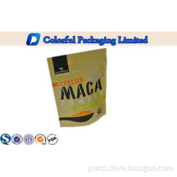 Customized Zipper top Matte Black Stand up Pouch for Tea /